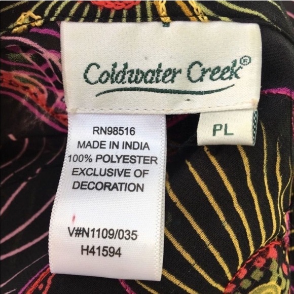 Coldwater Creek Embroidered Button Down Top - Picture 5 of 5
